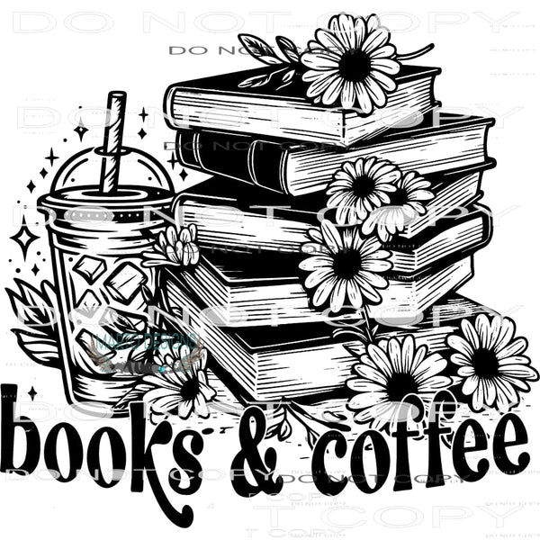 Books And Coffee #8857 Sublimation transfers - Heat Transfer