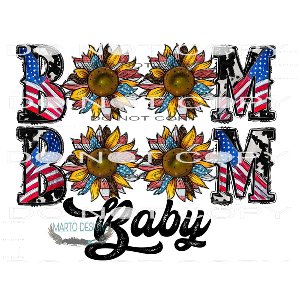 Boom Boom Baby #10795 Sublimation transfers - Heat Transfer