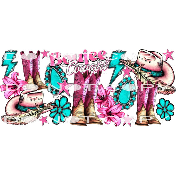 Boujee Cowgirl #9199 Sublimation transfers - Heat Transfer
