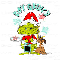 Boy Grinch #7726 Sublimation transfer - Heat Transfer