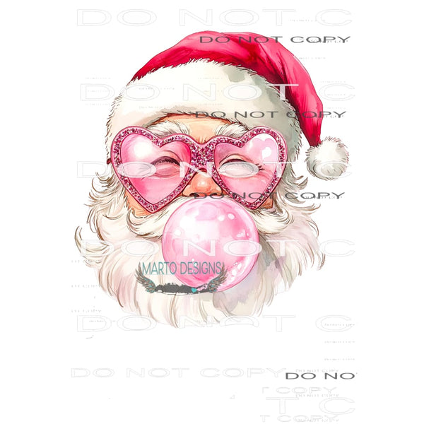 bubble gum santa # 2525 Sublimation transfers - Heat
