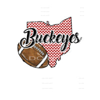 Buckeyes Football Red Ohio # 89915 Sublimation transfers -