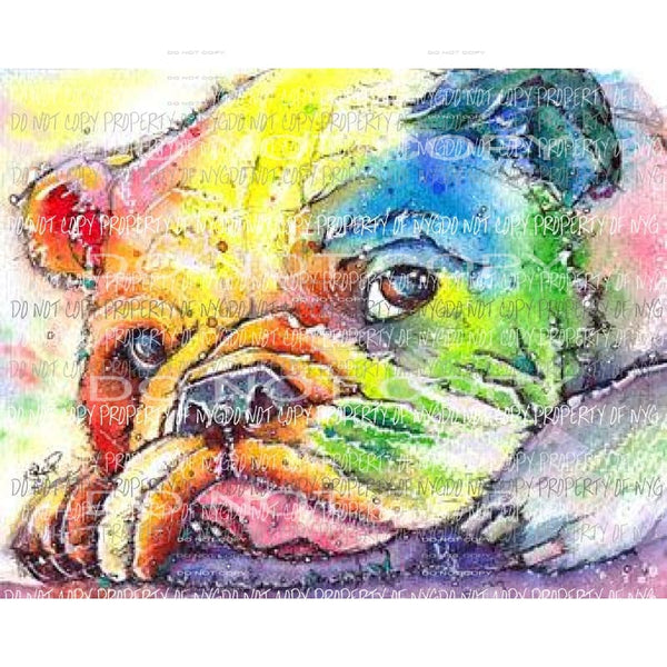 Bull dog 3 sublimation transfer Heat Transfer