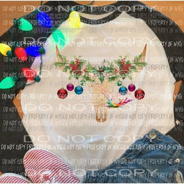 Bull Skull 1 christmas ornaments sublimation transfer Heat Transfer