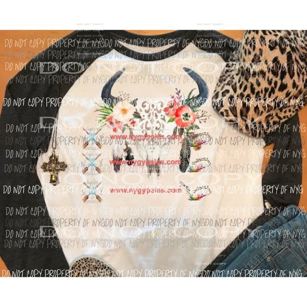 Bull Skull 3 Sublimation transfer 11 x 10 inches Heat Transfer