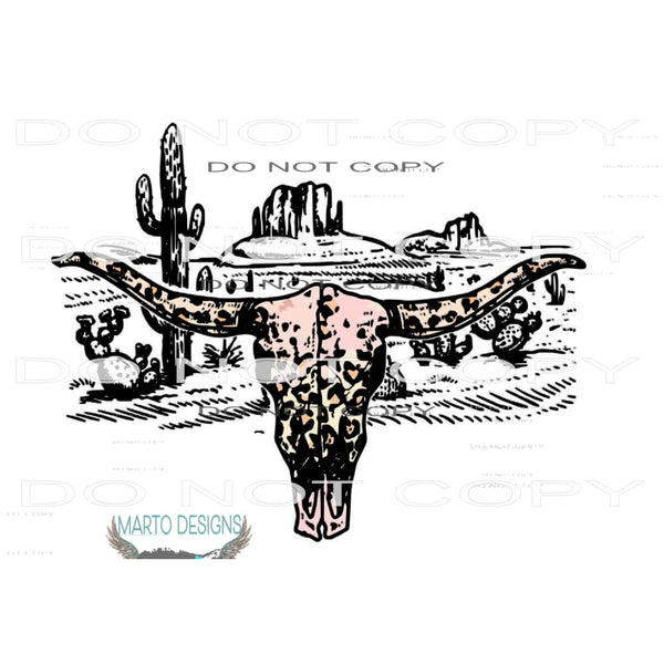 Bull Skull #6251 Sublimation transfers - Heat Transfer