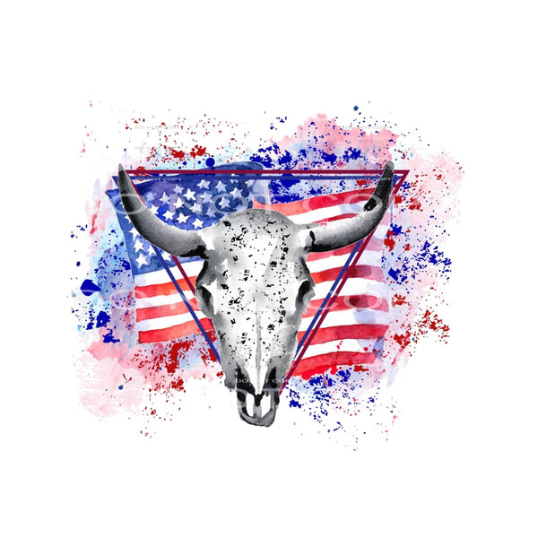 Bull Skull Flag # 99961 Sublimation transfers - Heat