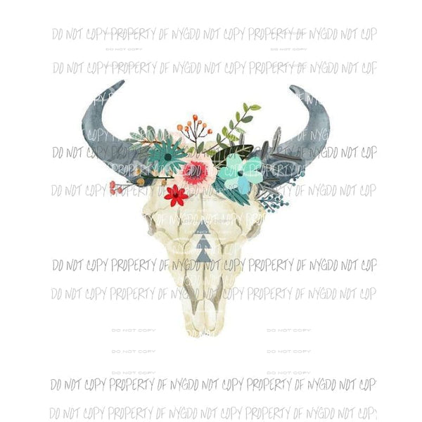 BUll skull mc310 Heat Transfer