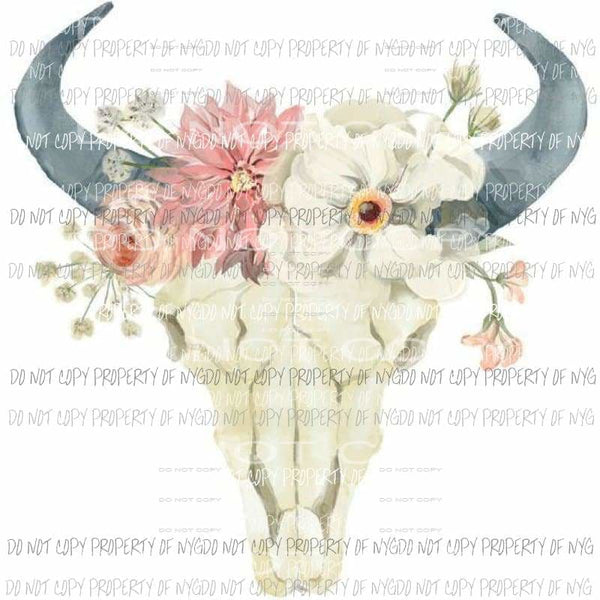 BUll skull mc311 Heat Transfer