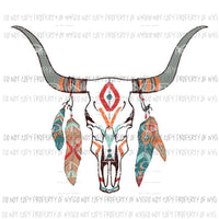 Bull skull mc315 Heat Transfer