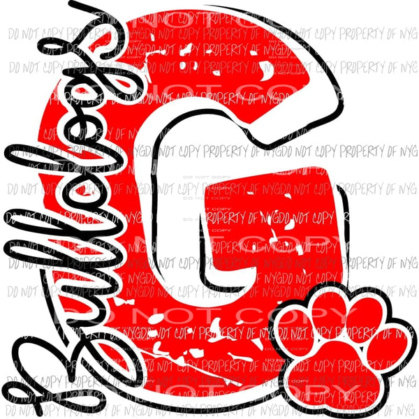 Bulldogs G Sublimation transfers Heat Transfer