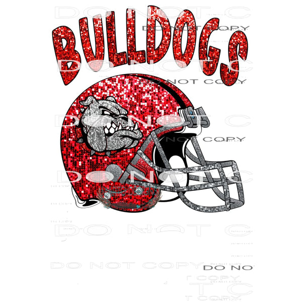 Bulldogs Helmet # 1093 Sublimation transfers - Heat Transfer