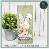 Bunny Pallet sign # 014 Wood Laser Blank | DIY Craft Cutout