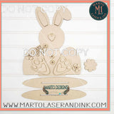 Bunny Shelf sitter # 012 Wood Laser Blank | DIY Craft