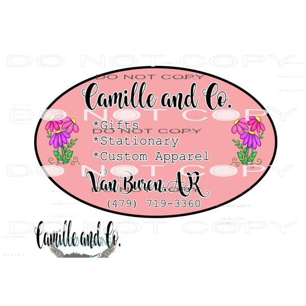 camille and co custom logo Sublimation transfers - Heat