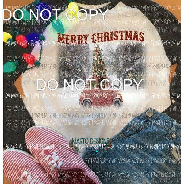 Car with Christmas tree Raglan shirt