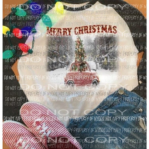 Car with Christmas tree sublimation transfer Heat Transfer