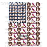 Cardinals Flag Baseball Sublimation transfers Heat Transfer