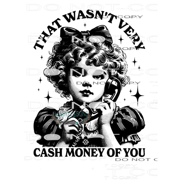 Cash money 2 Sublimation transfers - Heat Transfer Graphic