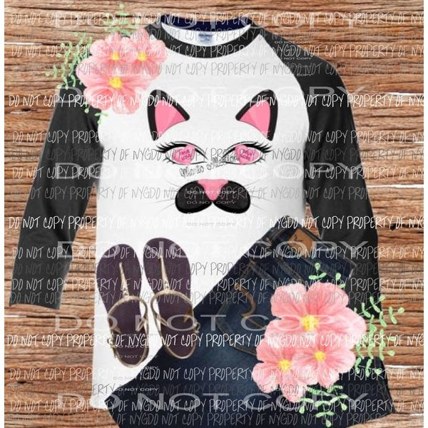 Cat Face True Love eyes sublimation transfer Heat Transfer