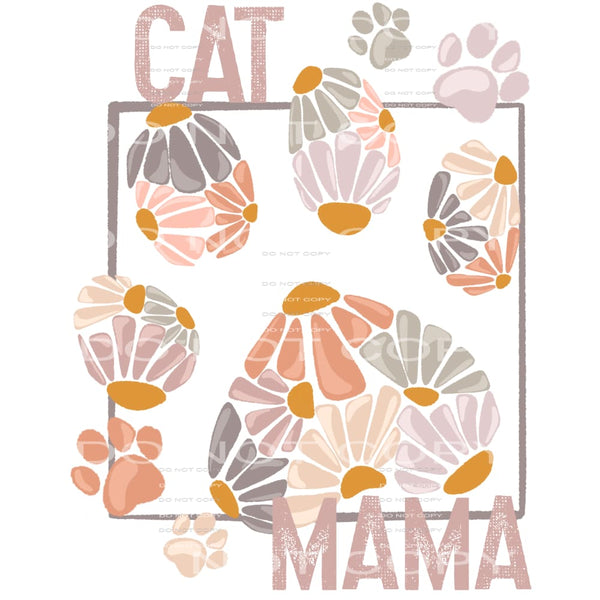 Cat mama # 744 Sublimation transfers - Heat Transfer Graphic