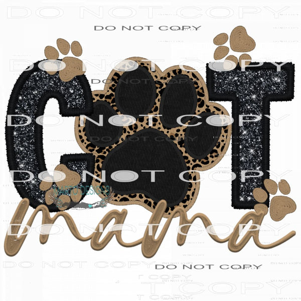 Cat Mama #7659 Sublimation transfer - Heat Transfer Graphic