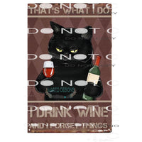 Cat wine 1 Sublimation transfers - Heat Transfer Graphic