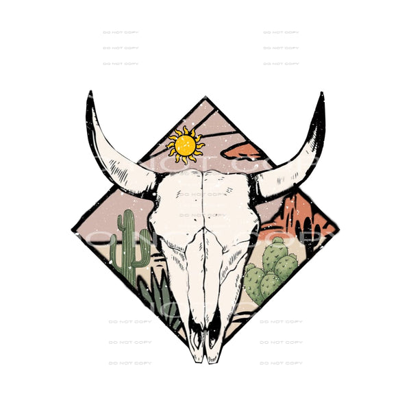 Cattle Skull #5174 Sublimation transfers - Heat Transfer