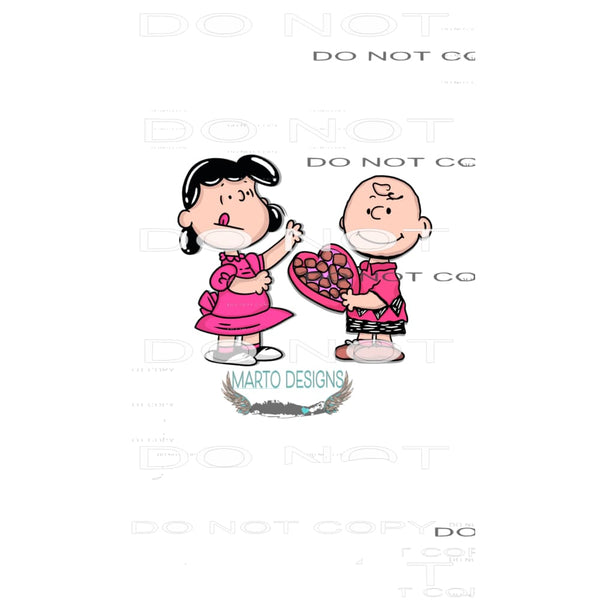 Charlee Brown Valentine Sleeve #9166 Sublimation transfers -