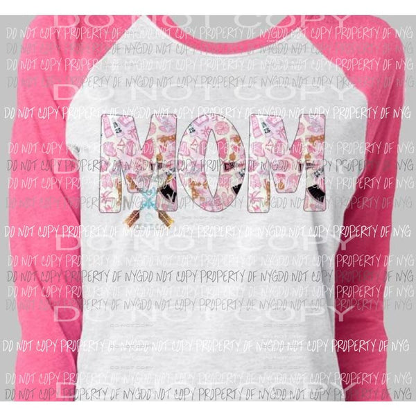 Cheer mom sublimation transfers comes with hat size Heat Transfer