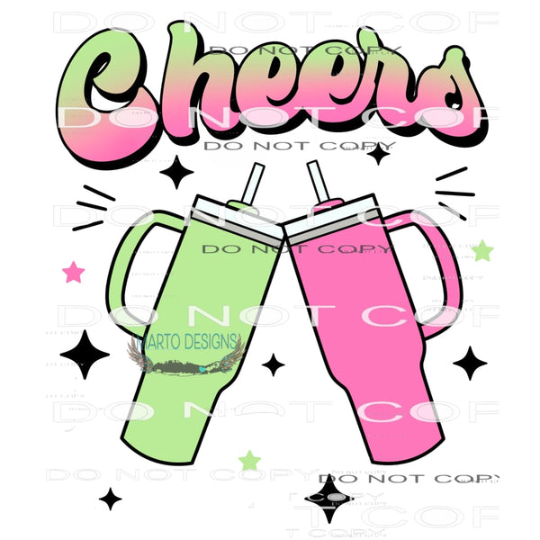 Cheers #7758 Sublimation transfer - Heat Transfer Graphic