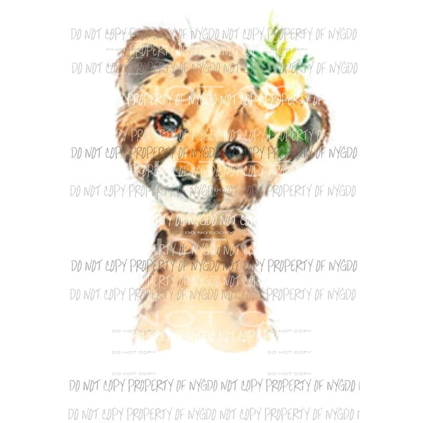 Cheetah baby Sublimation transfers beard Heat Transfer