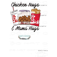 Chicken nugs and mama hugs Sublimation transfers - Heat