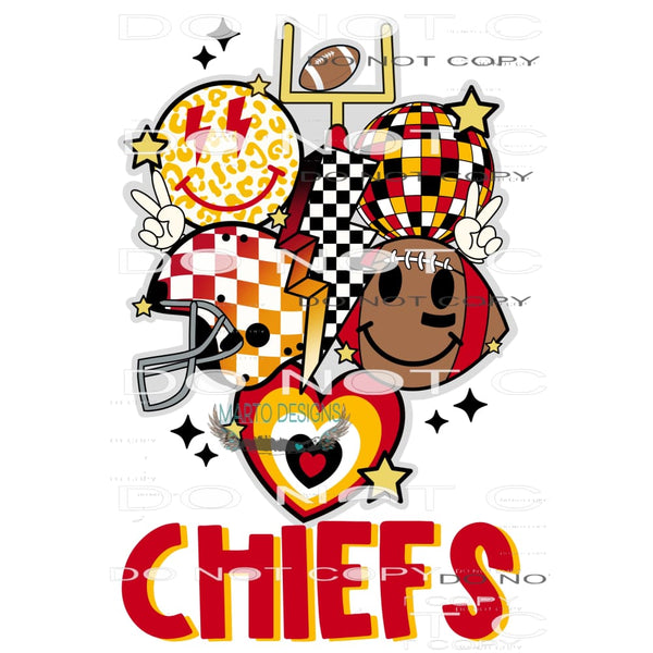 Chiefs football # 1067 Sublimation transfers - Heat Transfer