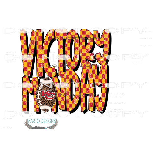chiefs victory monday # 9990 Sublimation transfers - Heat