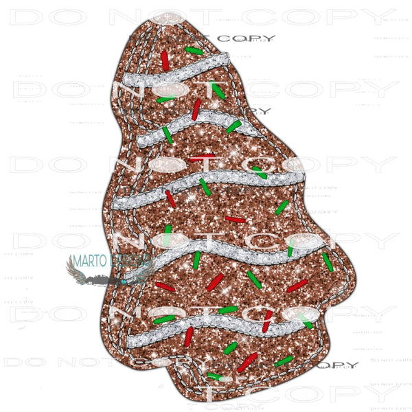 Chocolate Christmas Cake #7667 Sublimation transfer - Heat