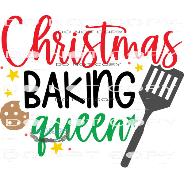 Christmas Baking Queen #7951 Sublimation transfers - Heat