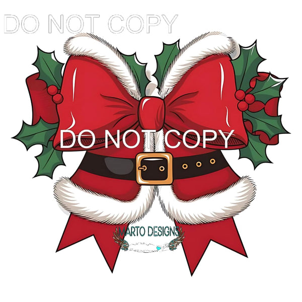 Christmas Bow #171 Sublimation transfers - Heat Transfer