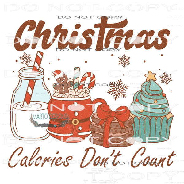 Christmas Calories Don’t Count #8152 Sublimation transfers -