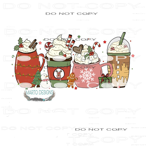 Christmas Coffee #8044 Sublimation transfers - Heat Transfer