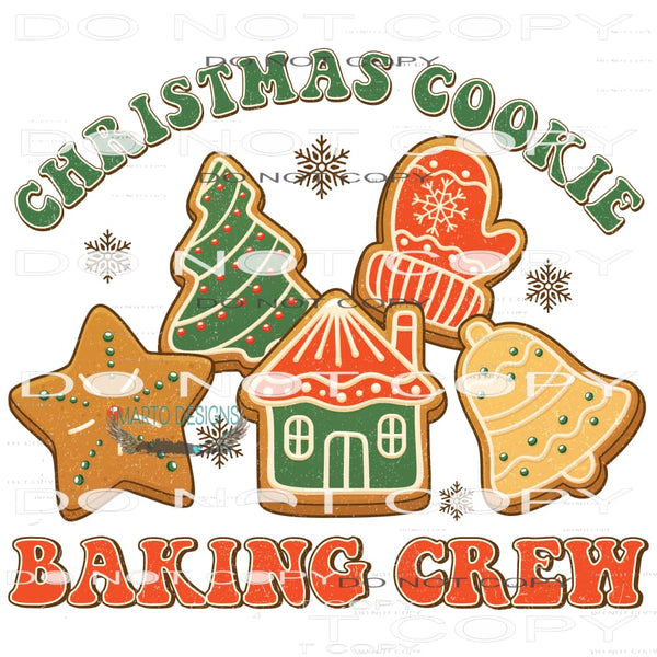 Christmas Cookie Baking Crew #8128 Sublimation transfers -