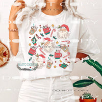 Christmas Doodles #7364 Sublimation transfers - Heat