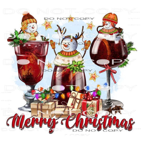 Christmas Drinks #7441 Sublimation transfers - Heat Transfer