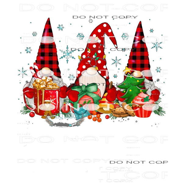Christmas Gnomes #8257 Sublimation transfers - Heat Transfer