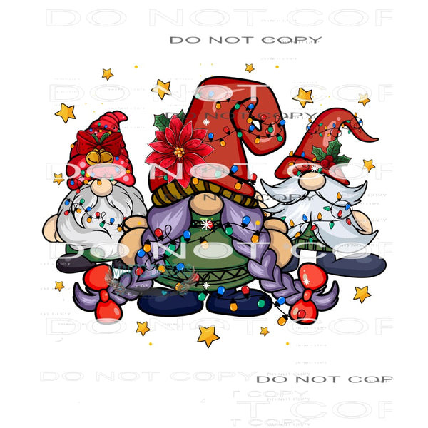 Christmas Gnomes #8284 Sublimation transfers - Heat Transfer