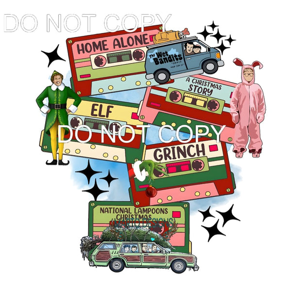 Christmas Movie Cassette Tapes #188 Sublimation transfers