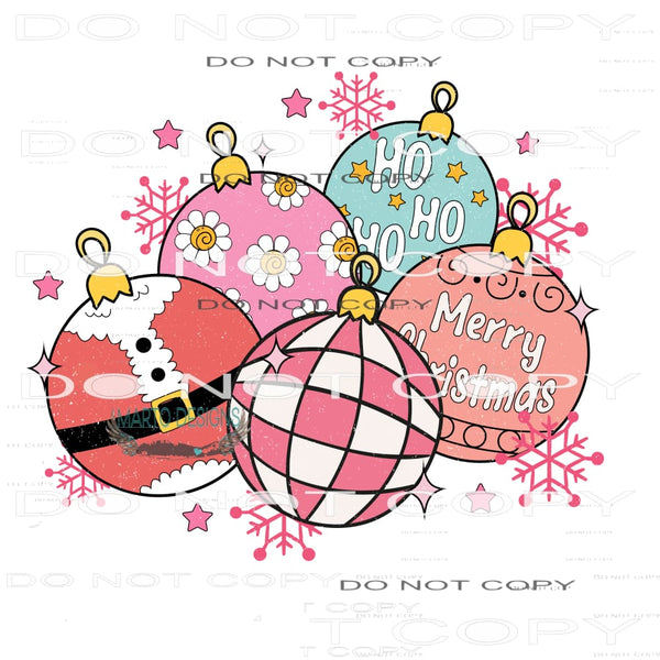Christmas Ordainments #8000 Sublimation transfers - Heat