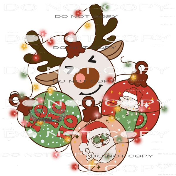 Christmas Ordainments #8003 Sublimation transfers - Heat