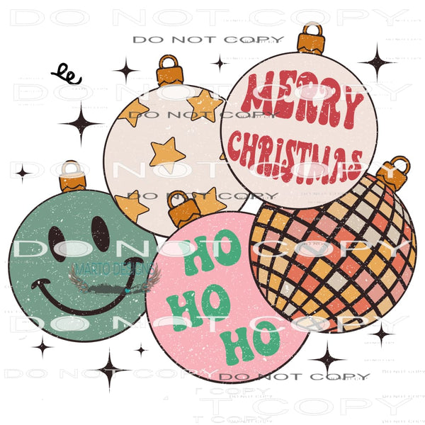 Christmas Ordainments #8018 Sublimation transfers - Heat