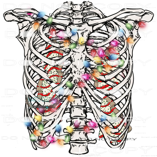 Christmas Ribcage #8323 Sublimation transfers - Heat